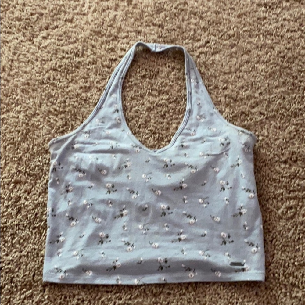 blue crop top